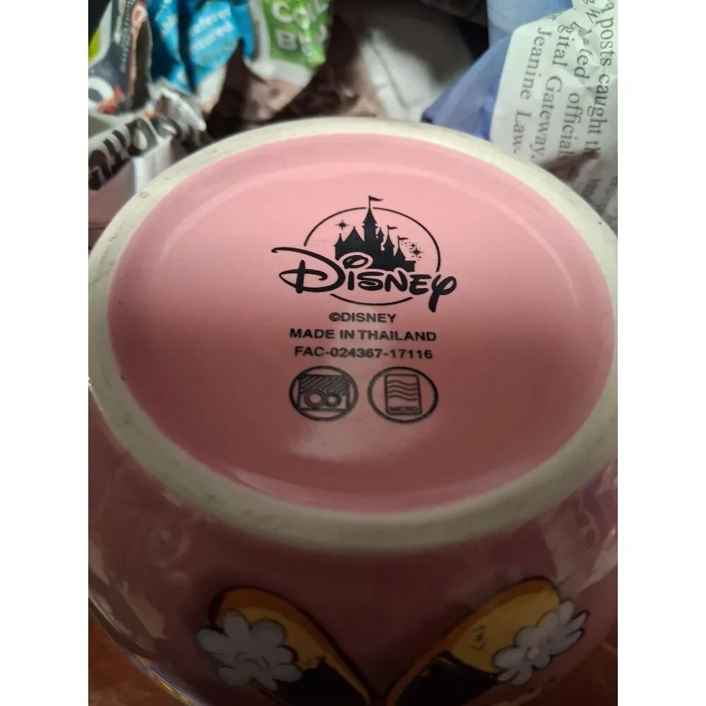 Disney Minnie Mouse Grumpy Morning Only Awake For Coffee Mug Pink